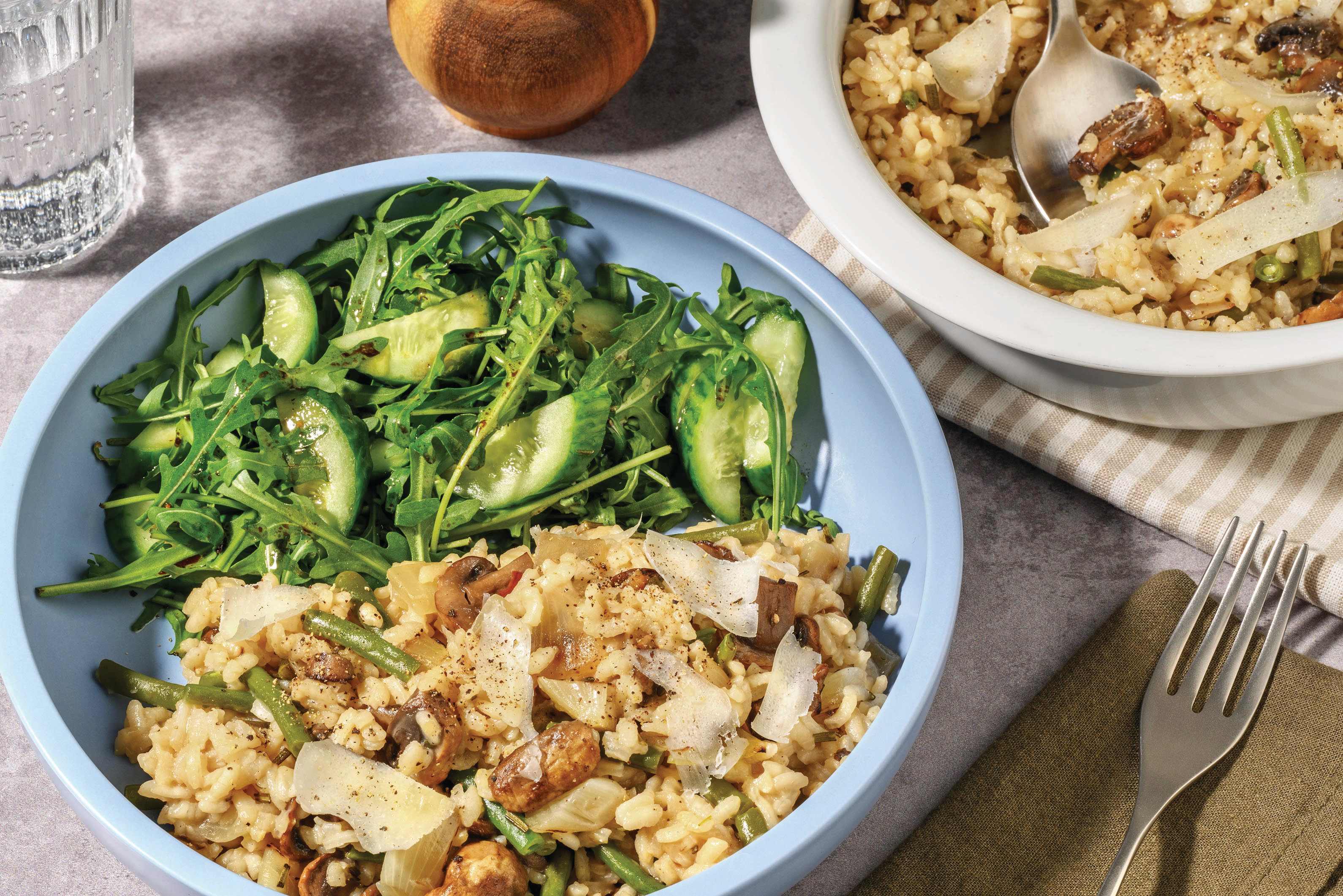 Baked Mushroom, Bacon & Rosemary Risotto