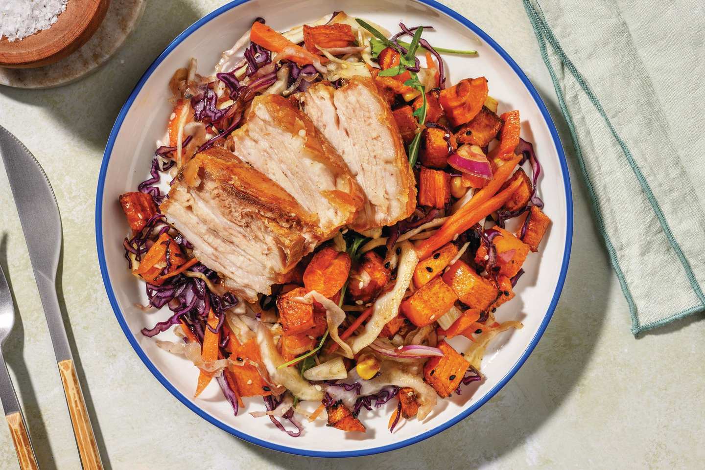 One-Tray Chicken & Pumpkin Salad