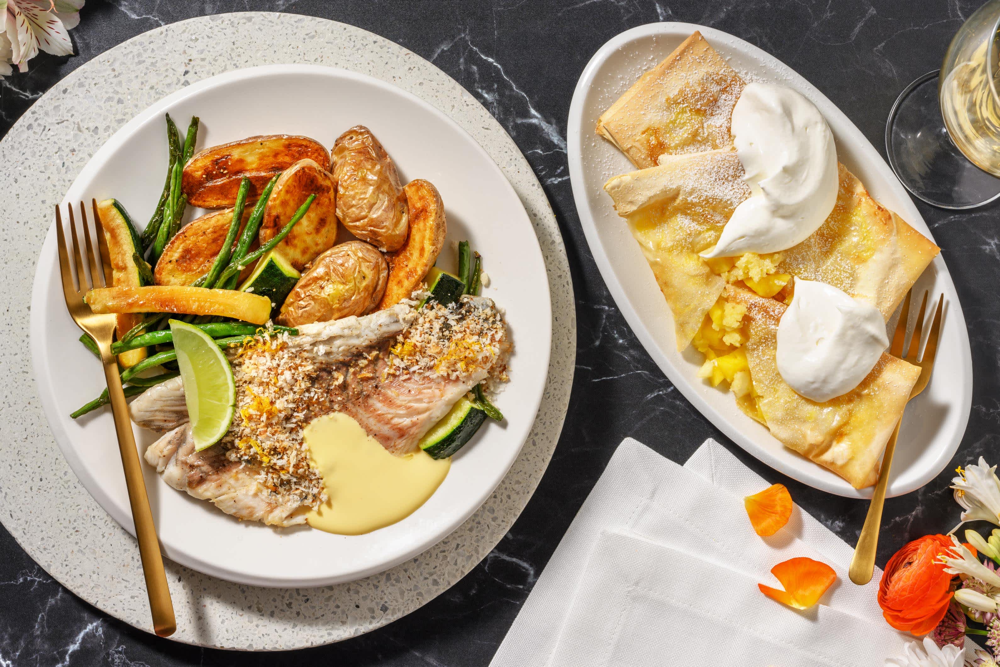 Seared John Dory & Lime-Garlic Crumb for Dinner