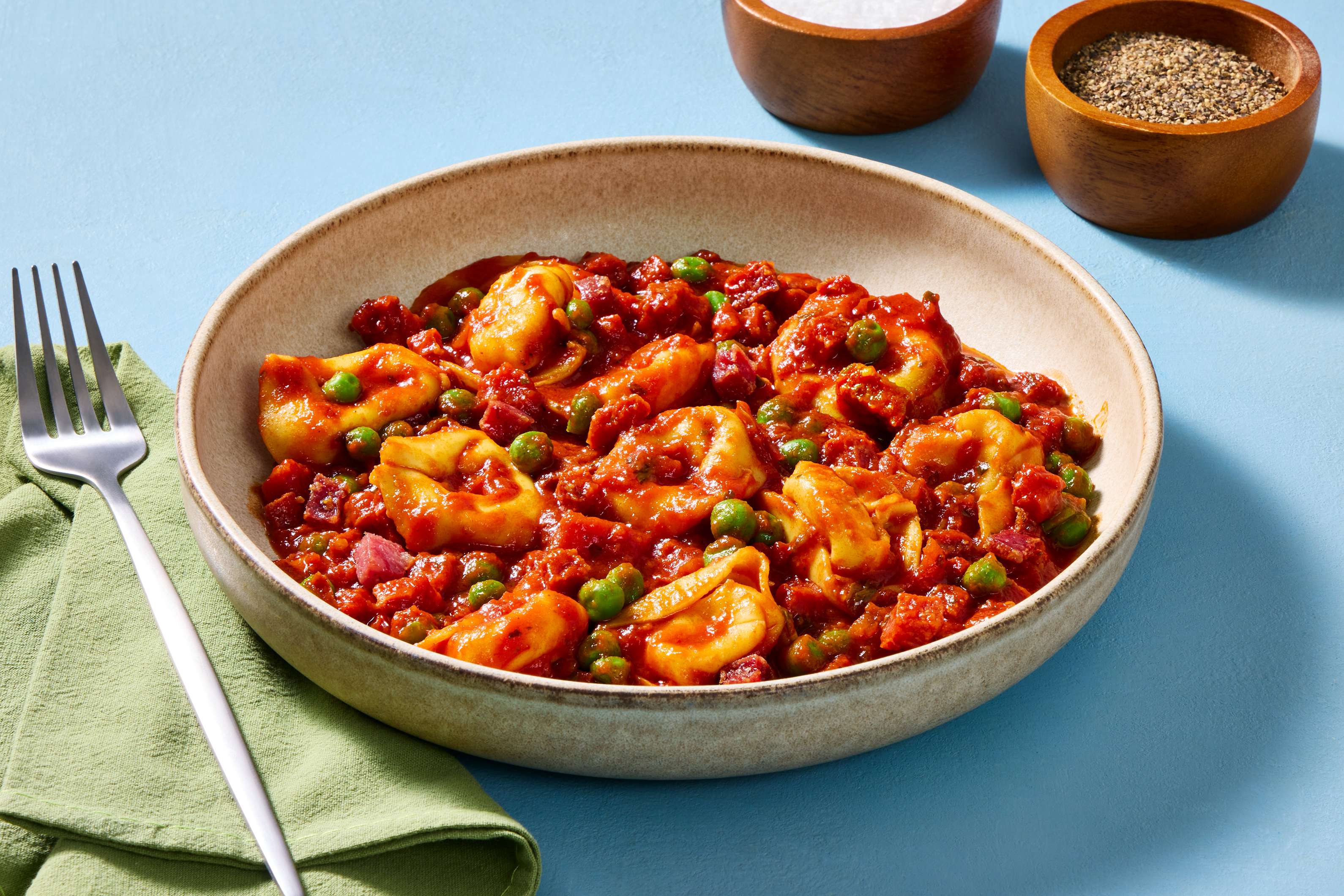 No Chop Salami Tortelloni Marinara