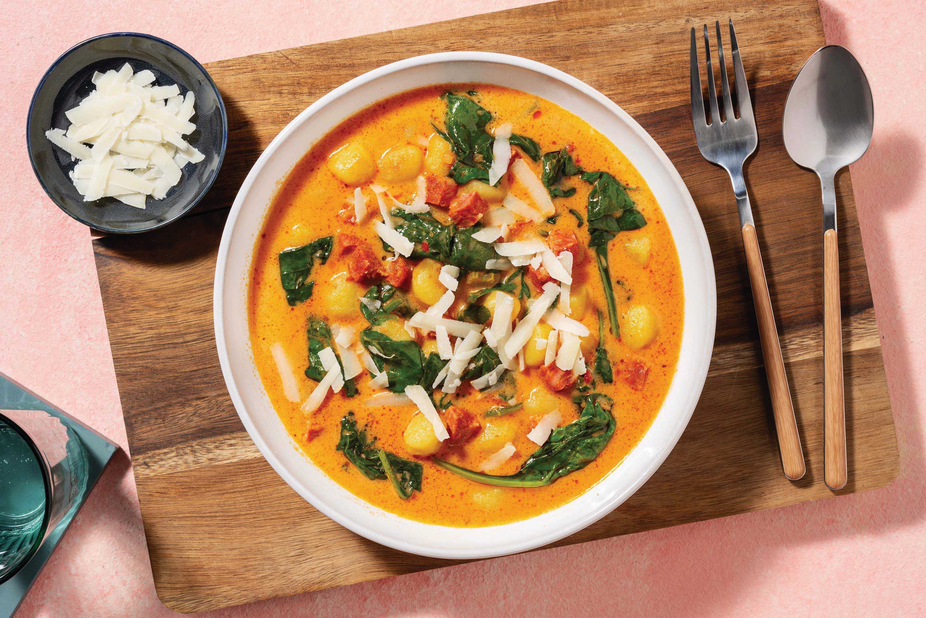 Creamy Chorizo, Chicken & Gnocchi Soup