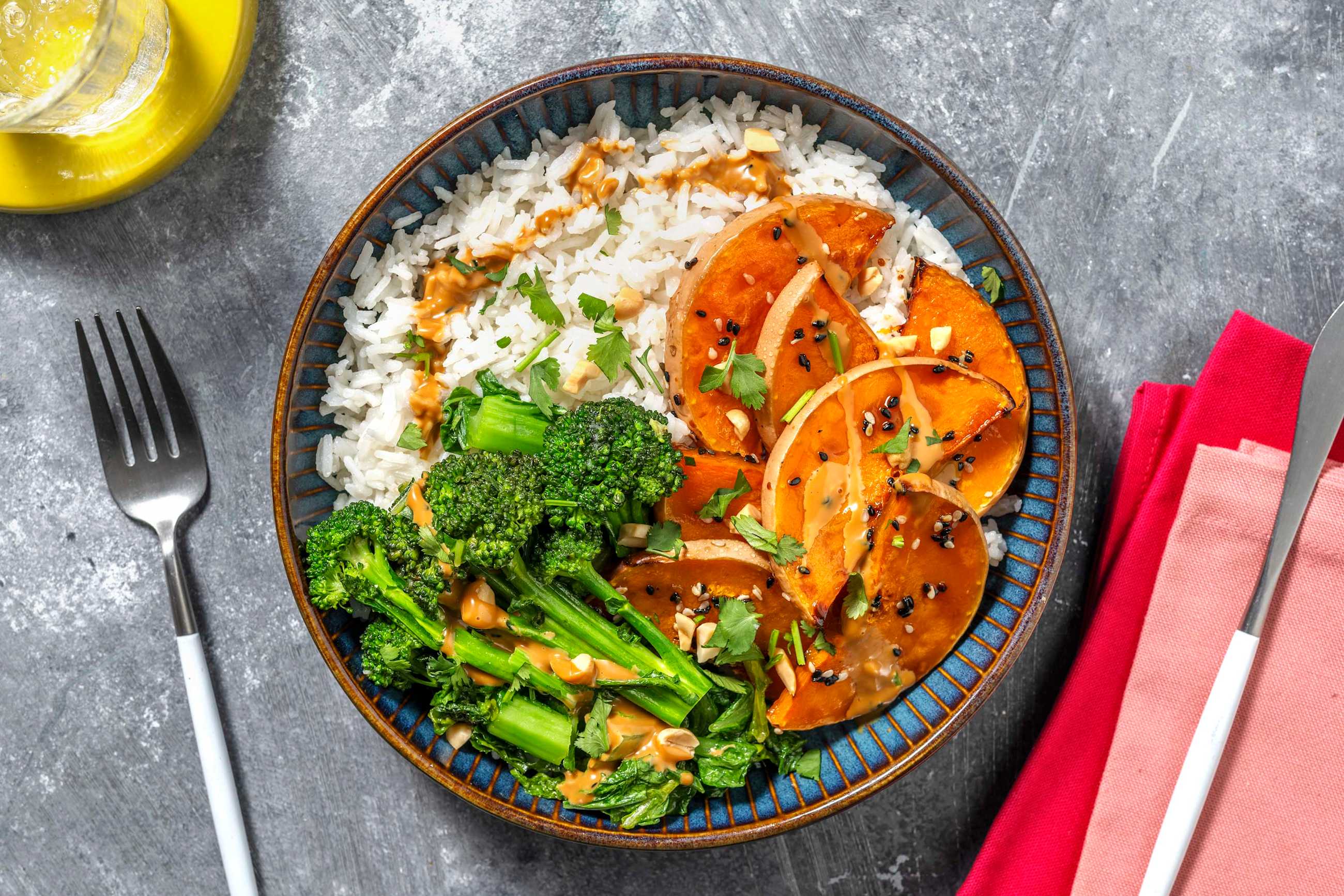 Honey-Soy Pumpkin & Garlic Rice
