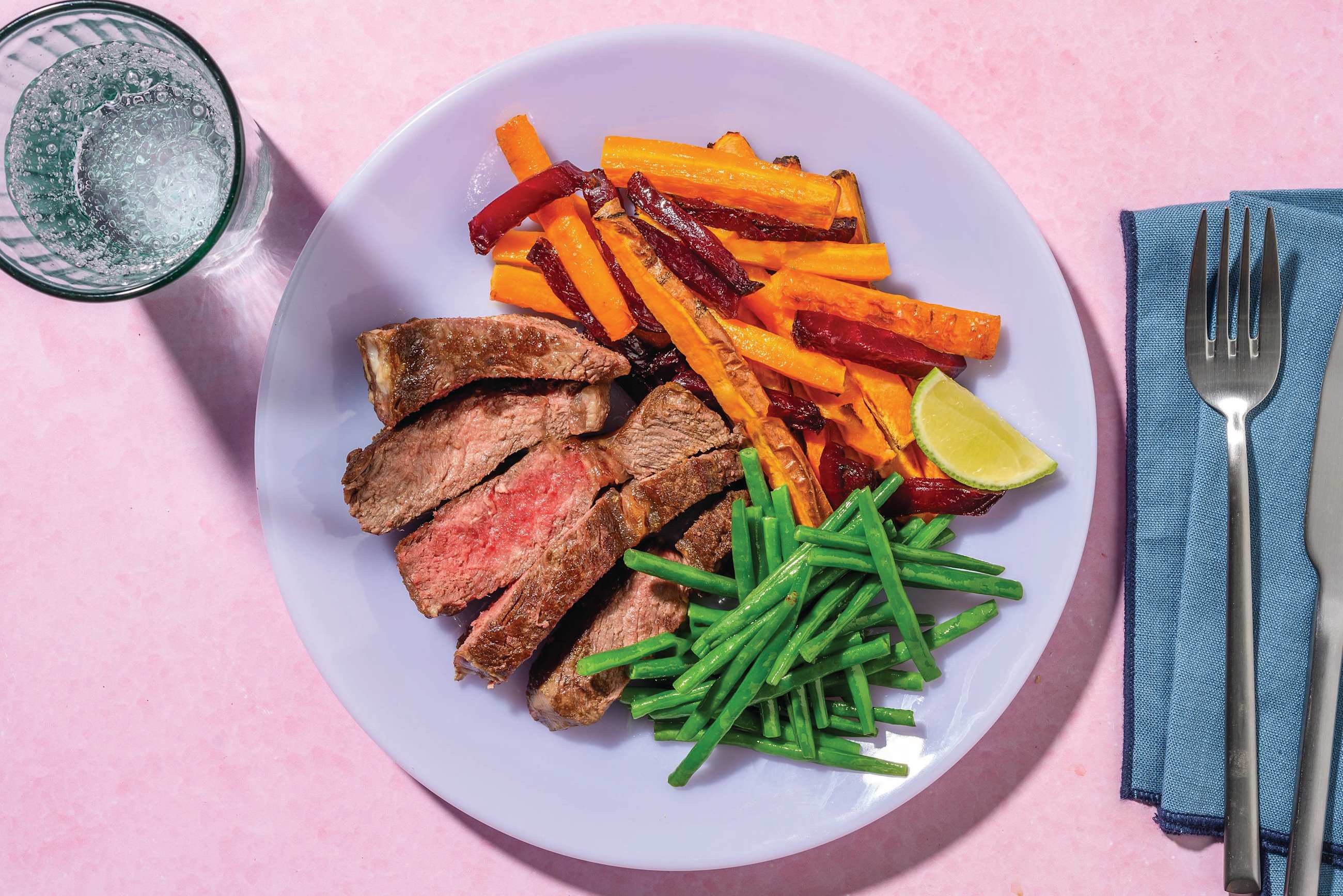 Jerk Beef Rump & Green Beans