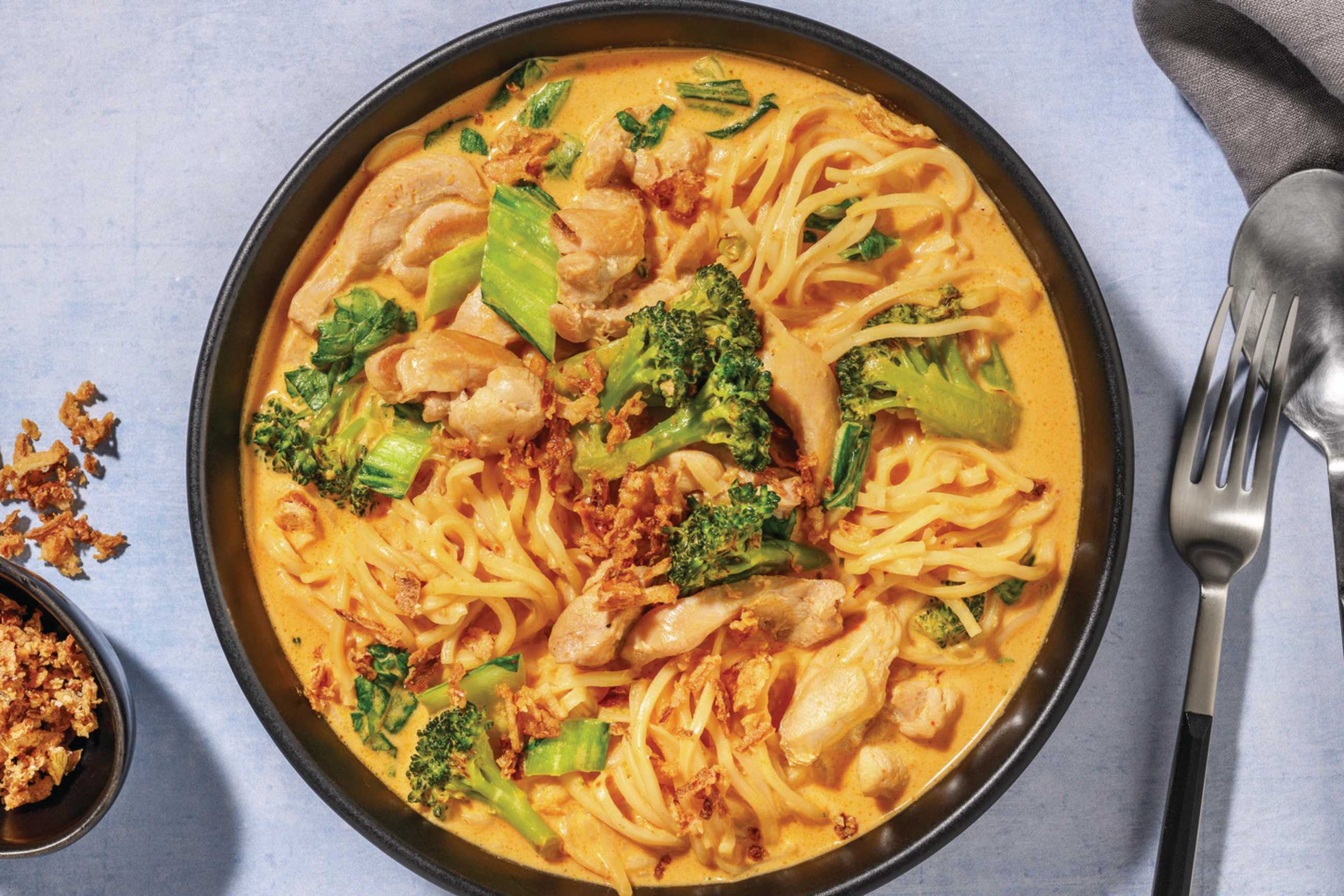 Mild Thai Curry Chicken Noodle Soup