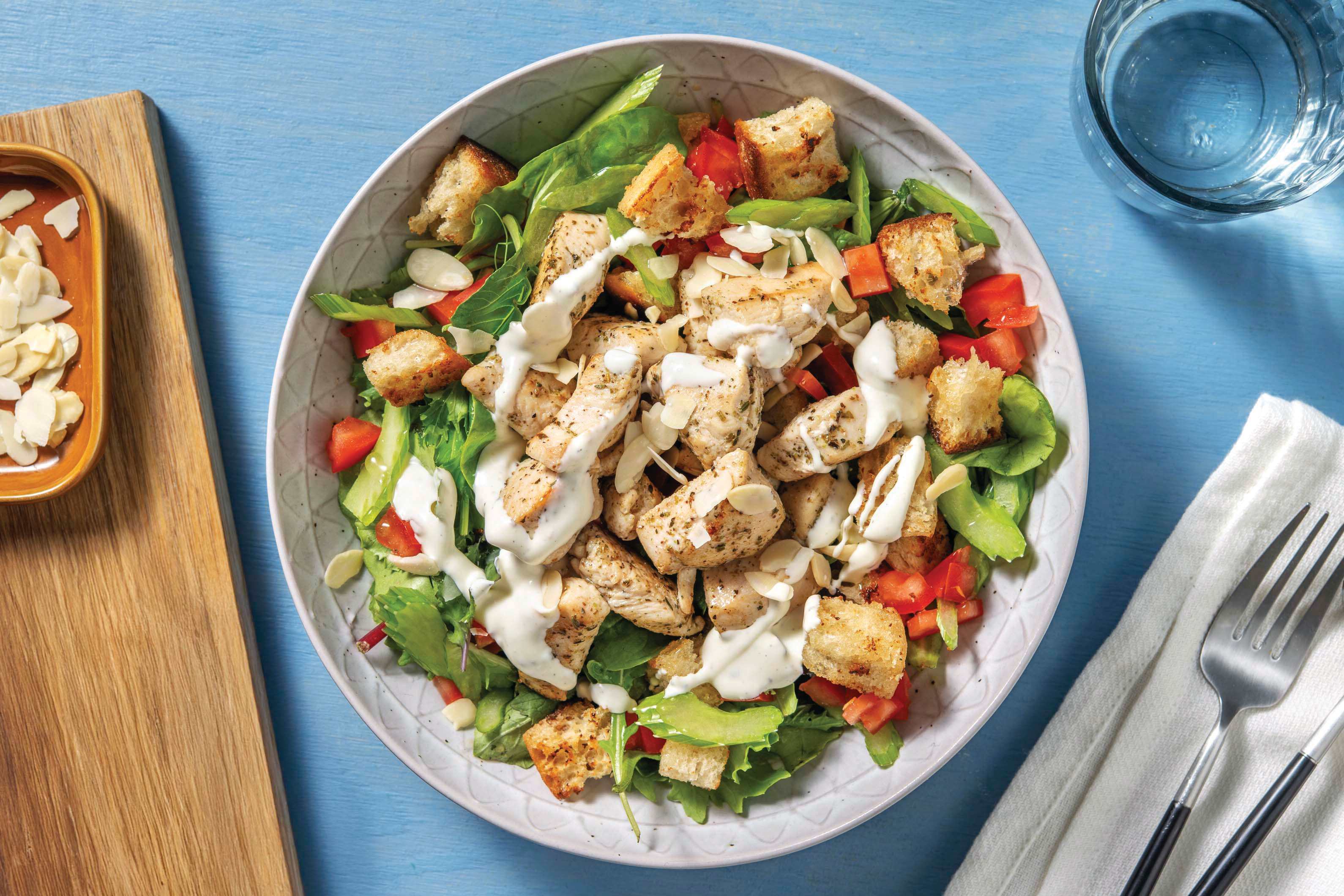Chicken & Crunchy Bacon-Crouton Salad