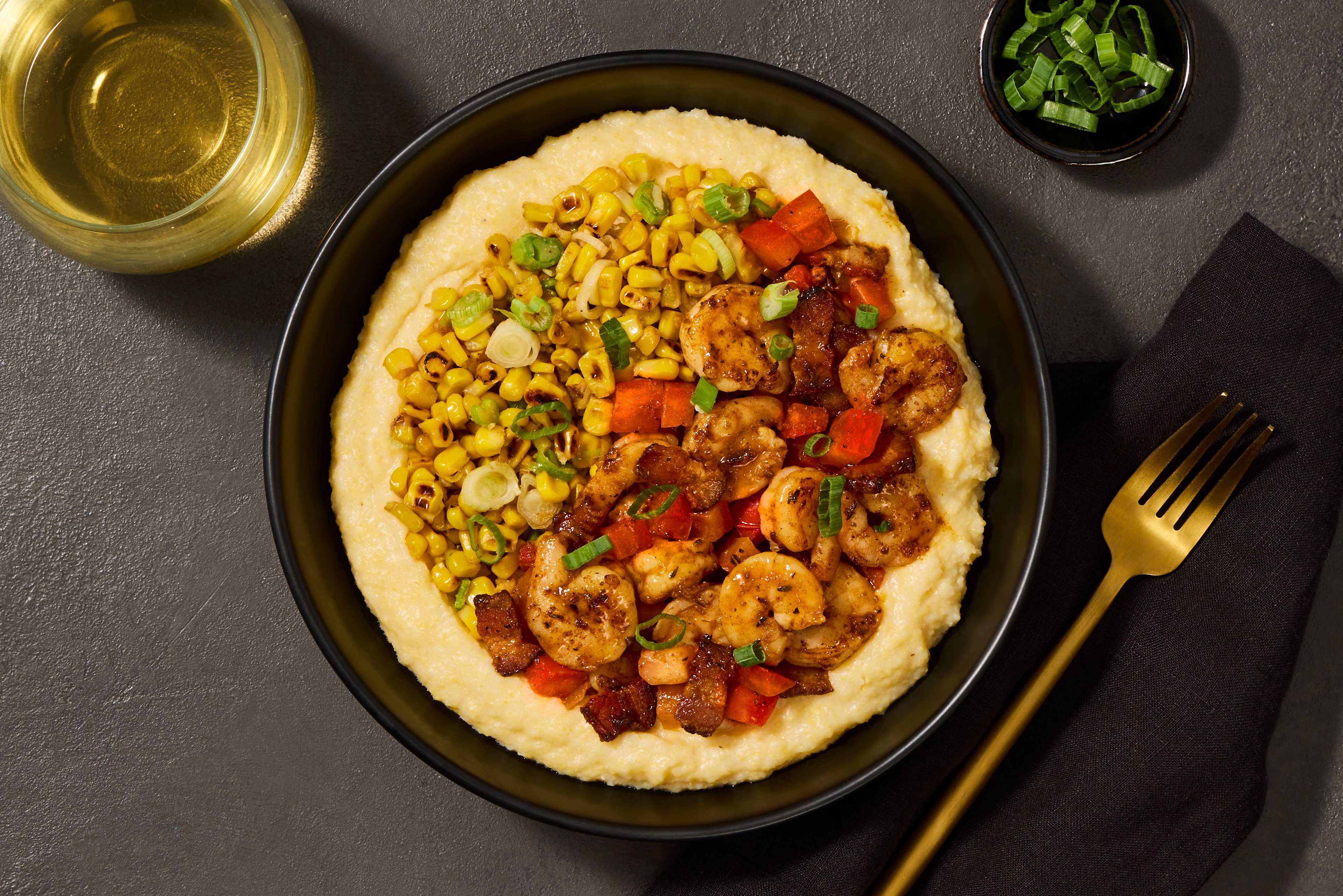 Southern-Style Bacony Shrimp over Grits