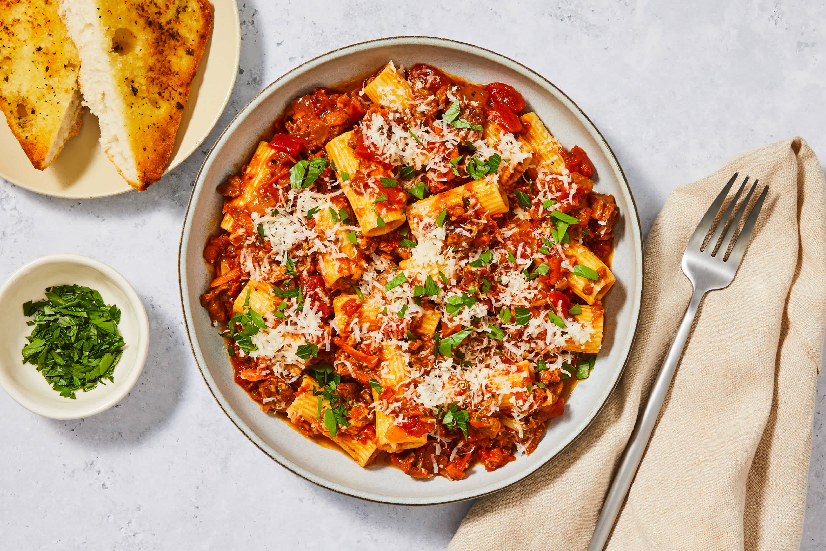 Pulled Mushroom Ragù With Rigatoni