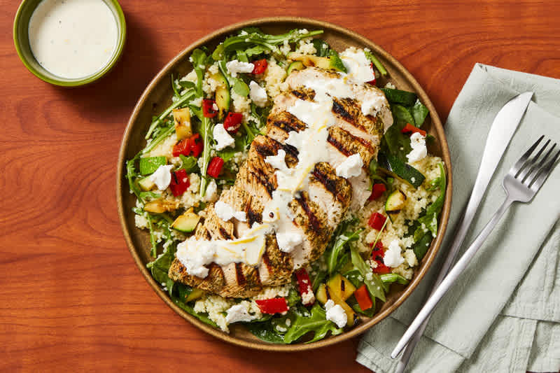 Dinde grillée au pesto