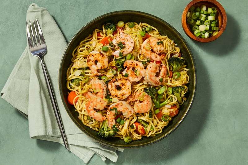 Nouilles de crevettes au sésame et au beurre