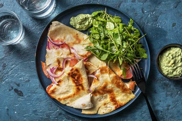 Caprese quesadillas