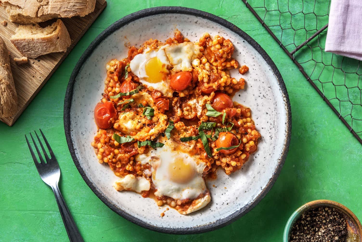 Shakshuka met buffelmozzarella