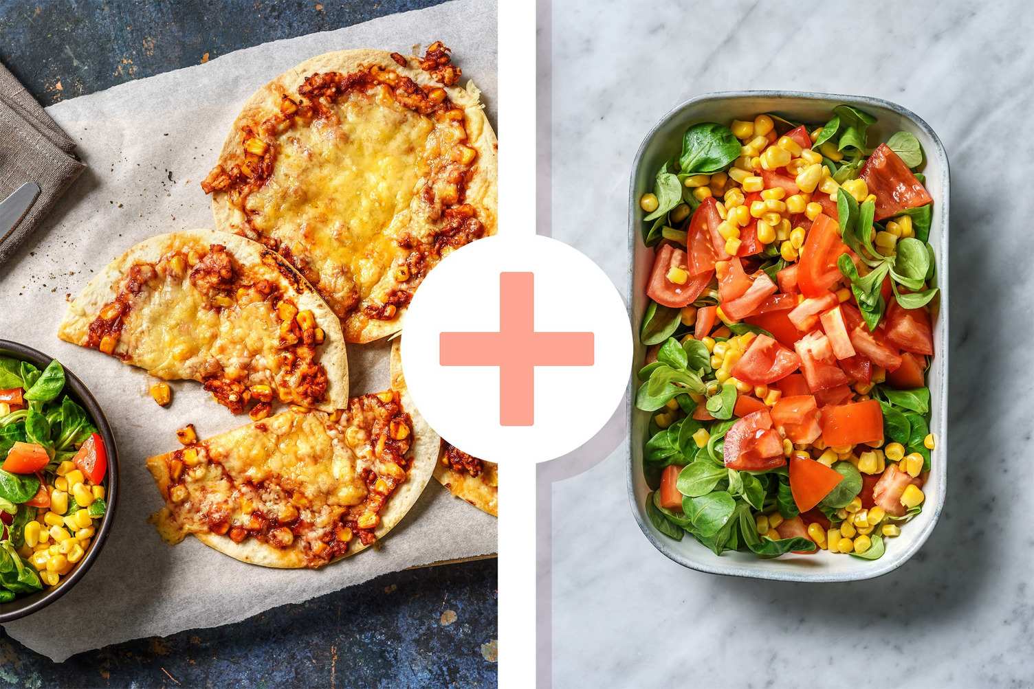 Double veggie - Tostada au poulet