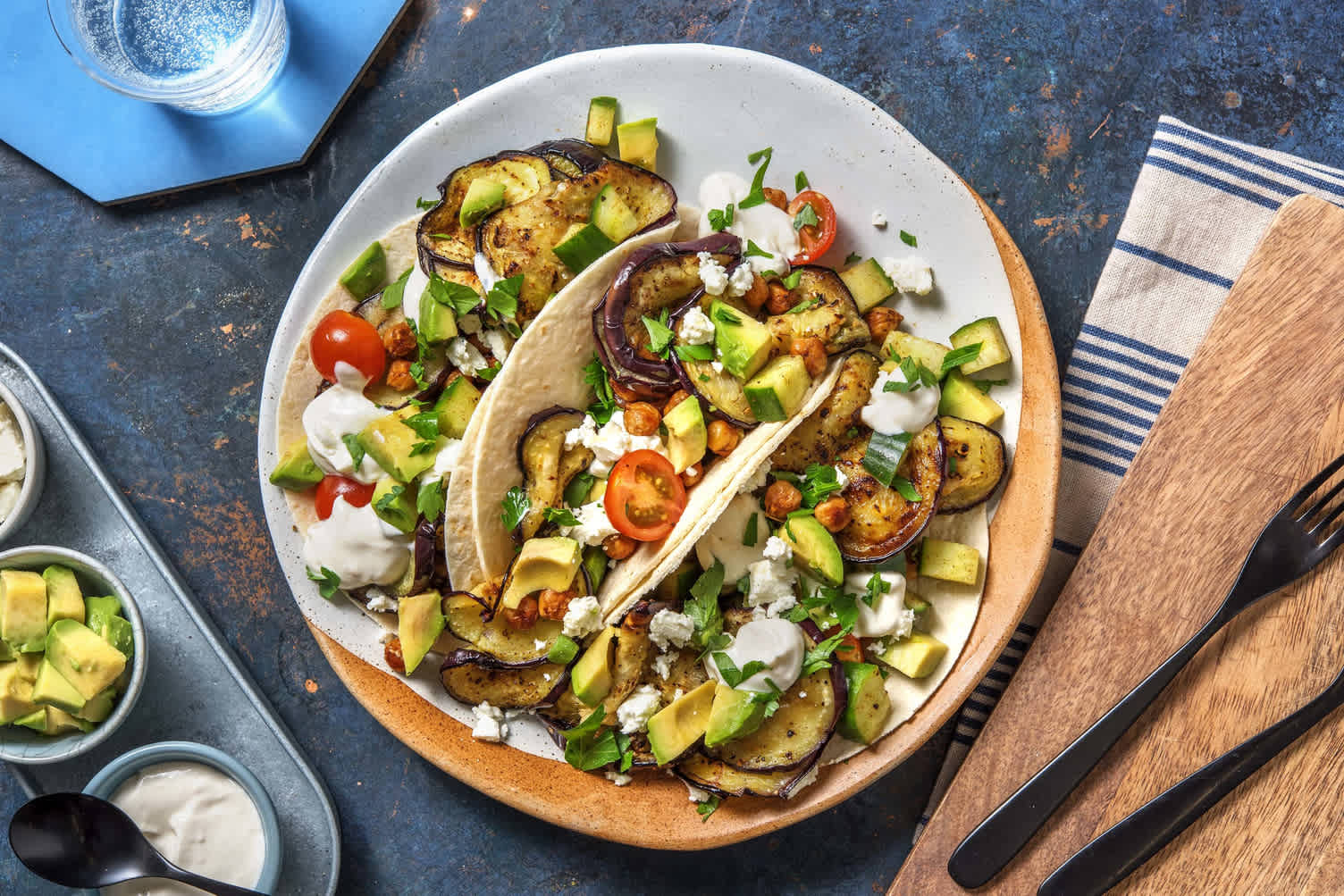 Double veggie - Tortilla's met gebakken kikkererwten en feta