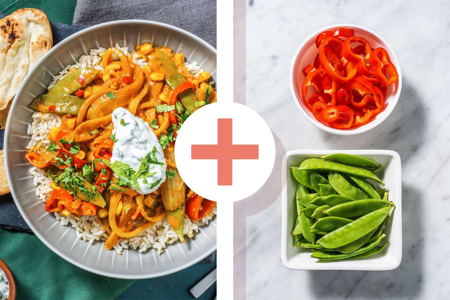 Double veggie - Indiase curry met venkel en naanbrood