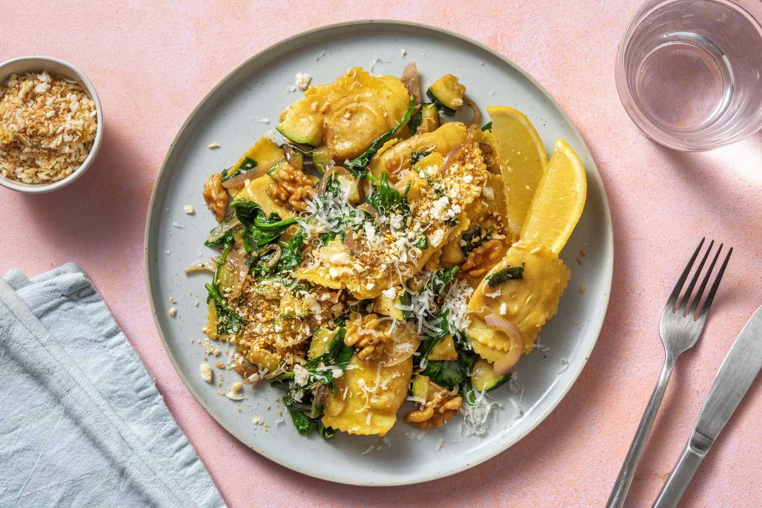 Ravioli med ricotta och spenat