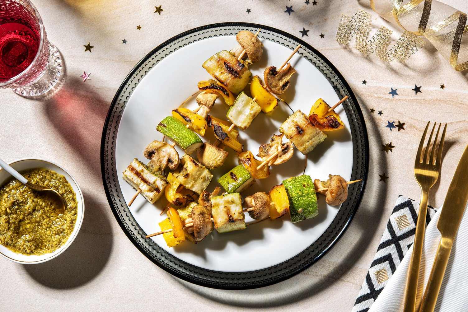 Brochettes de légumes