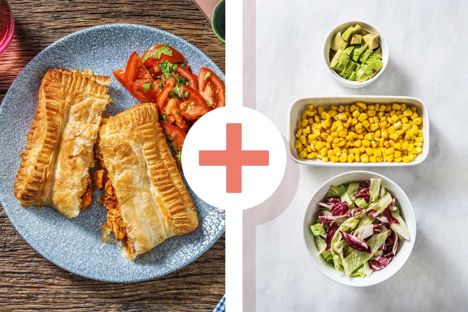 Double veggie - Kip-empanada met cheddar 