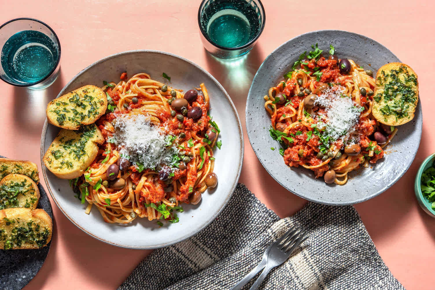 Linguine épicées alla puttanesca