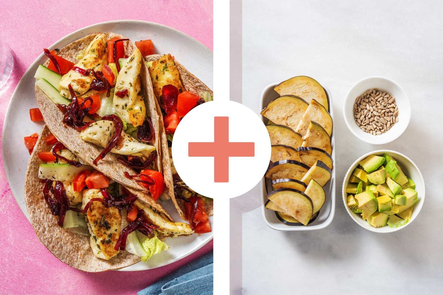 Double veggie - Wraps d'halloumi et oignons caramélisés