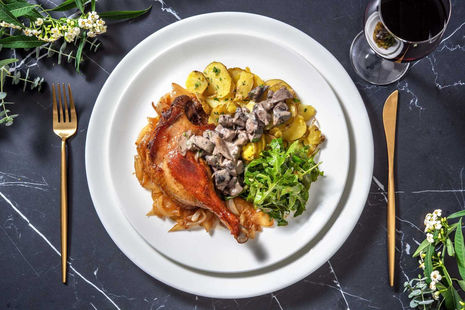 Confit de canard & pommes sarladaises