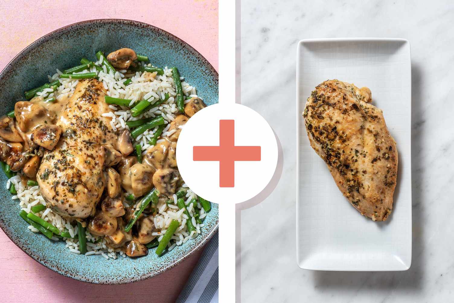 Double protein - Dubbele portie kipfilet met champignonroomsaus