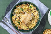 Veggie + protein - Risotto d’orzo aux champignons et à la courgette 
