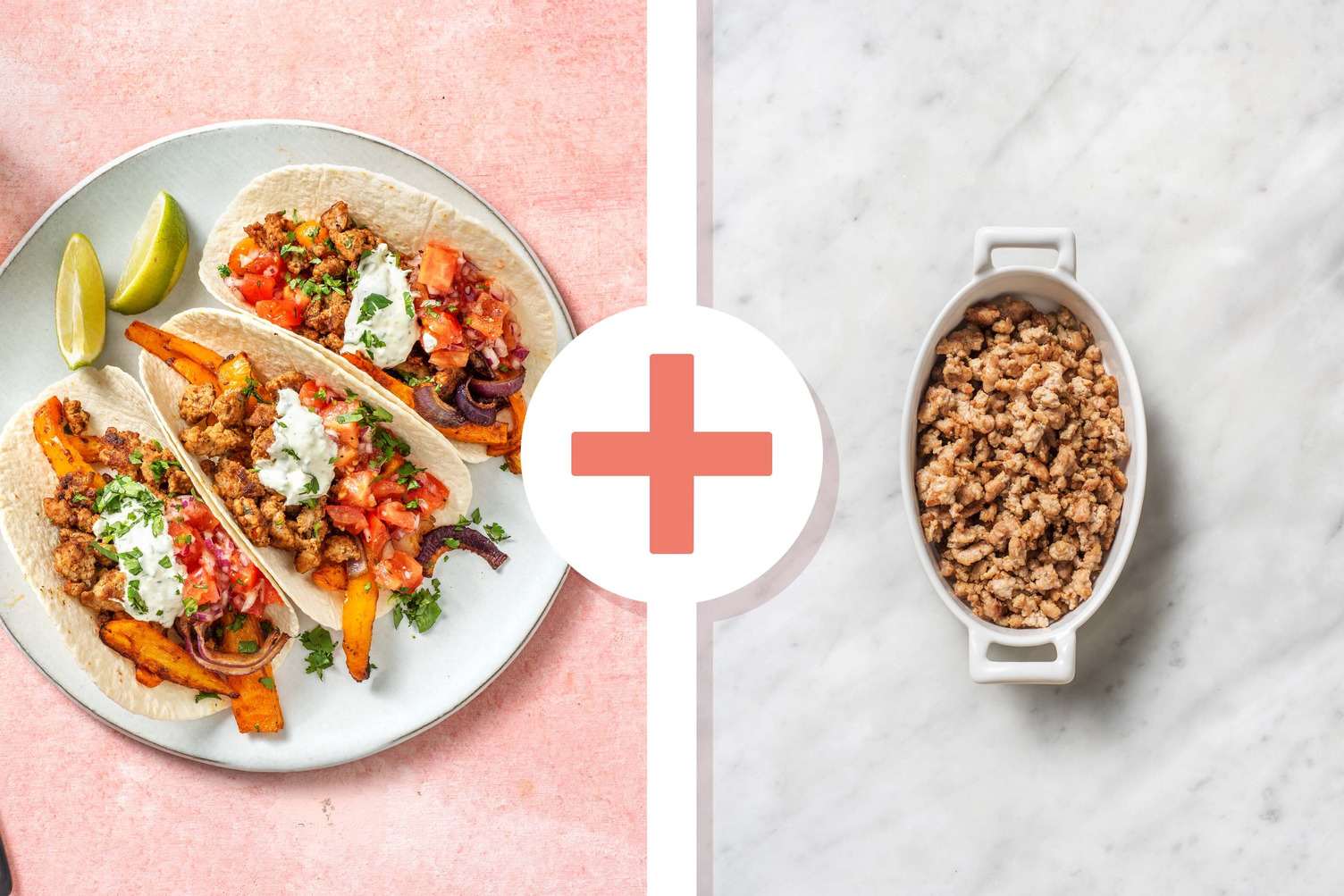 Fajitas di carne con pico de gallo