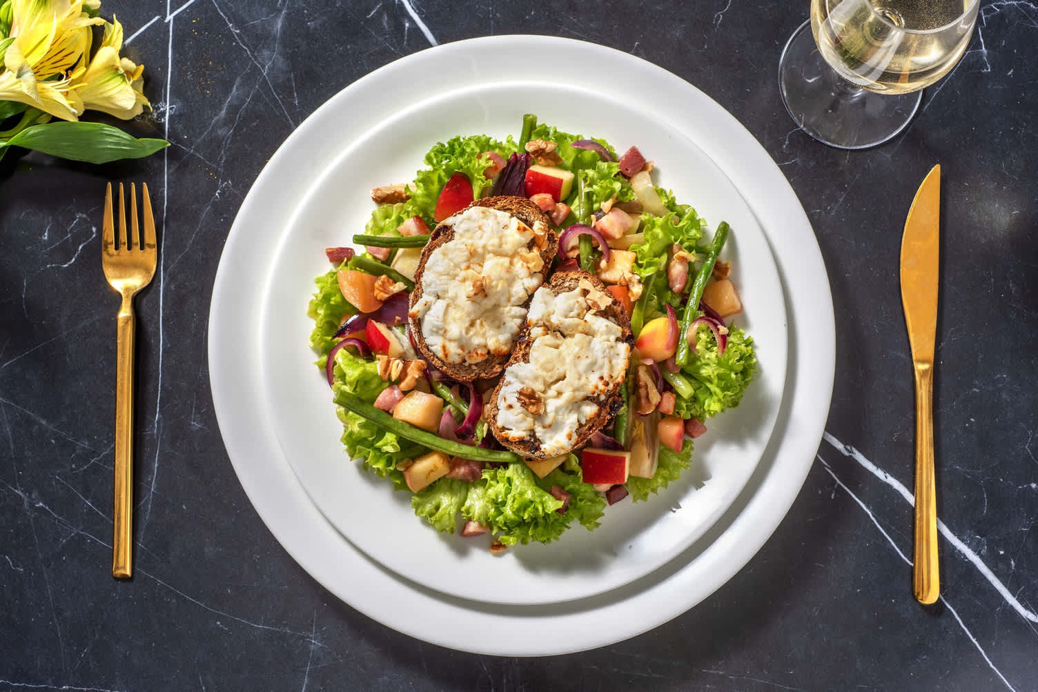 Salade de chèvre au bacon & pomme