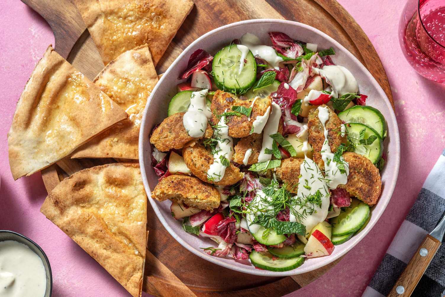 Nordisk falafel med hummus