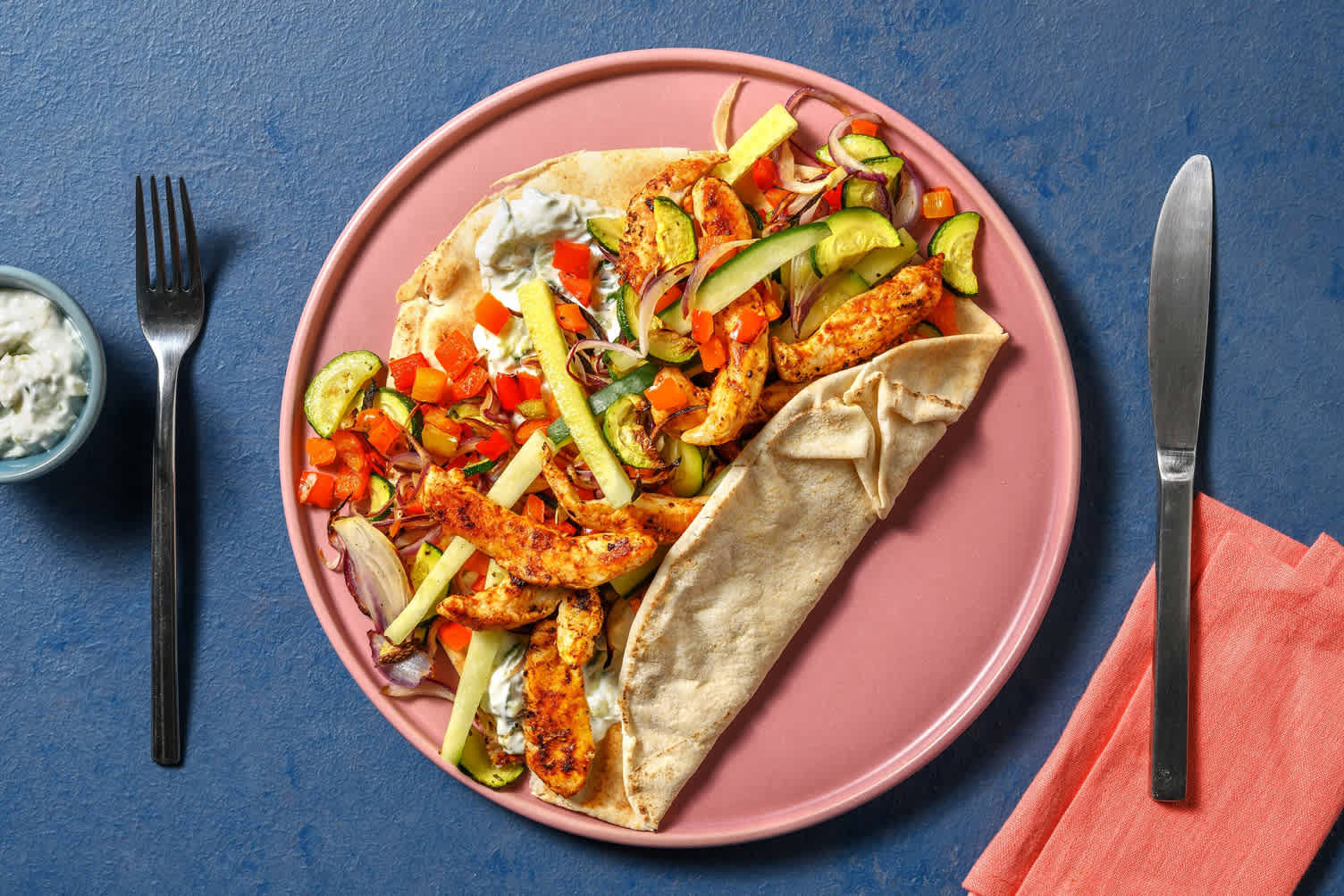 Græske kyllingewraps 
