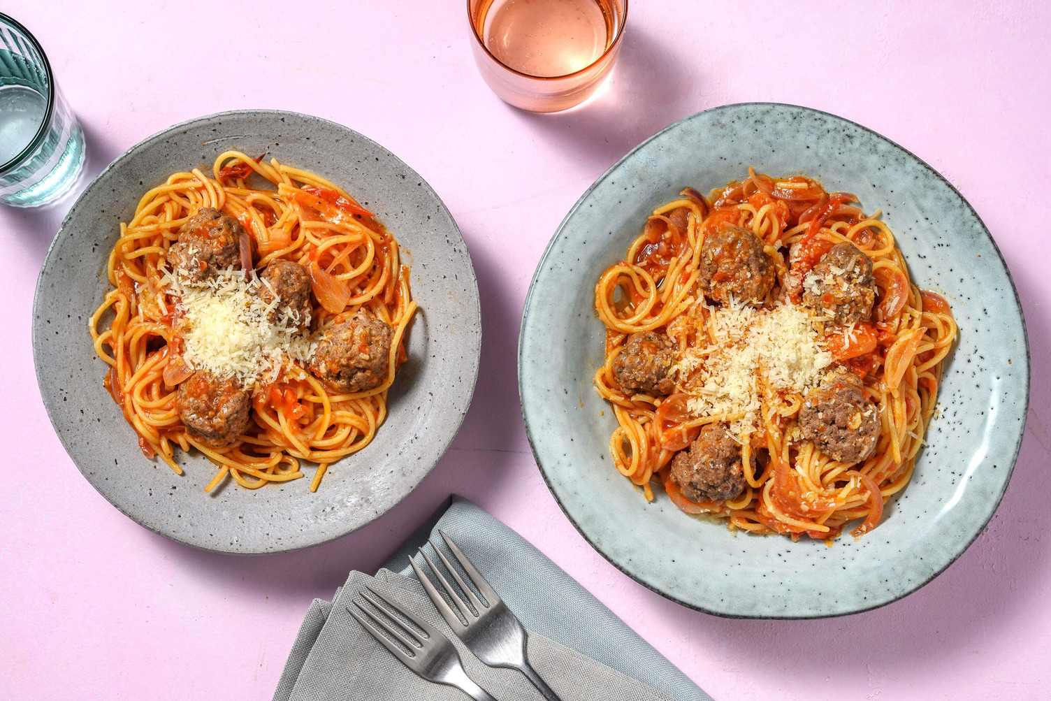 One pot : spaghetti & boulettes de bœuf