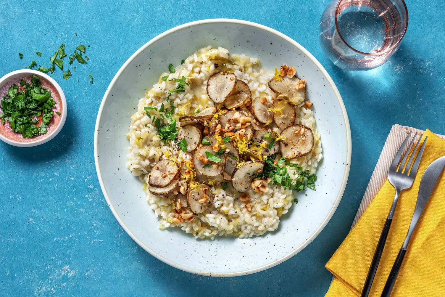 Risotto aux topinambours & comté râpé