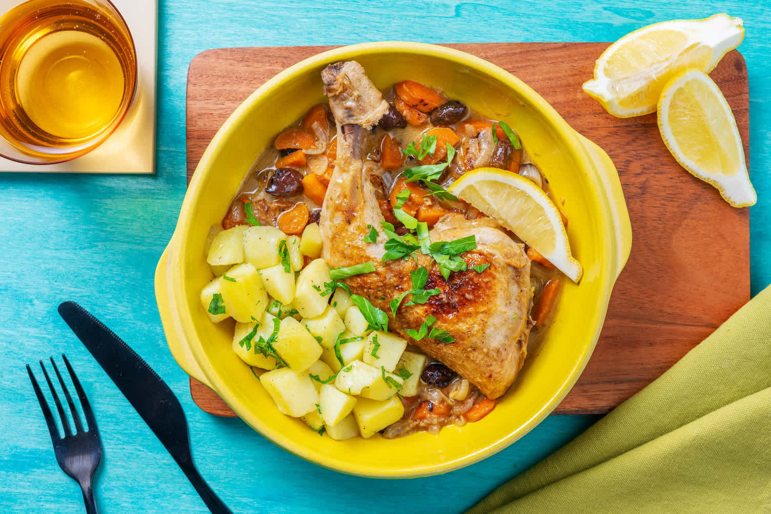 Tajine de poulet & olives à la marocaine
