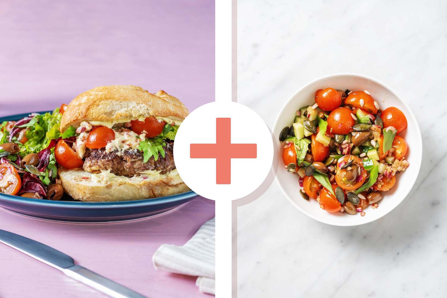 Double veggie - Burger à l'italienne