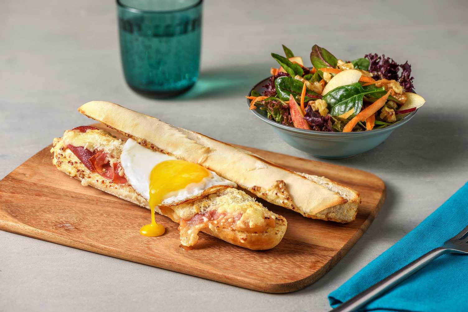Croque Madame-inspireret sandwich