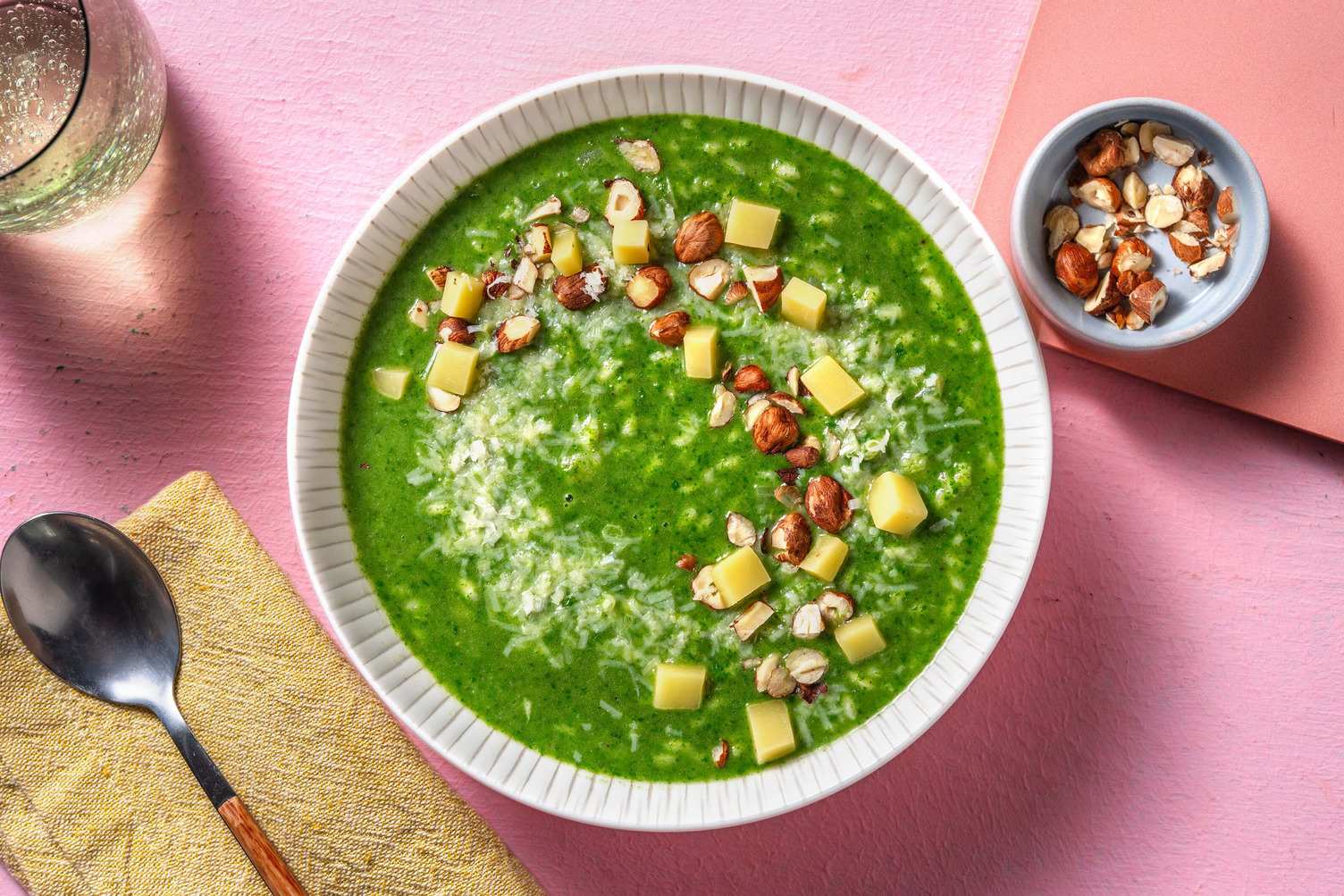 Risotto agli spinaci con toma filante