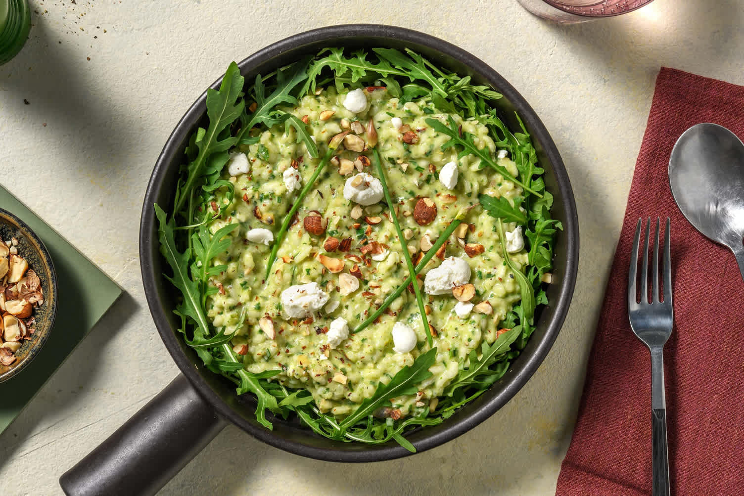 Risotto au pesto d'ail des ours maison