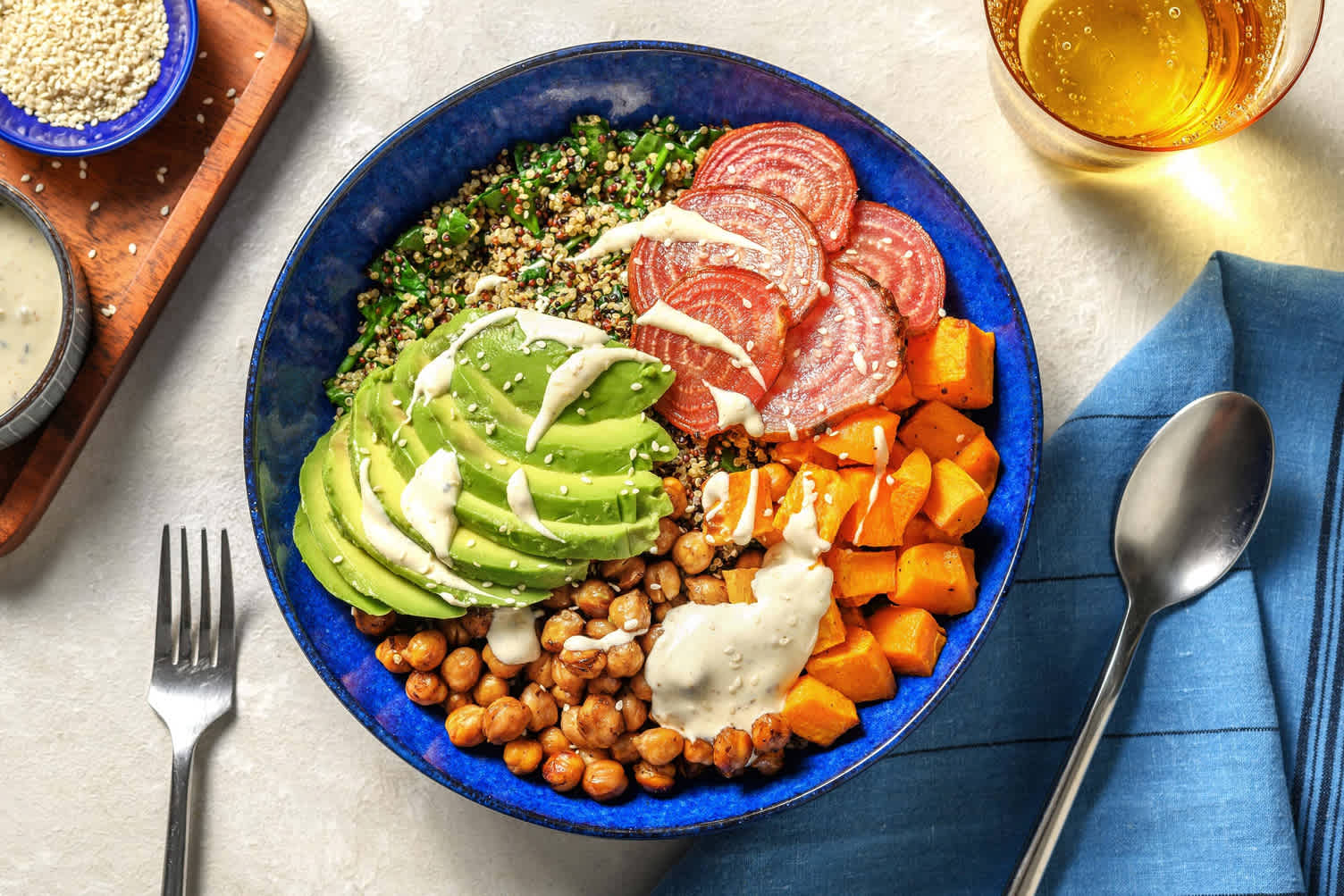 Vegetarisk kikertbowl
