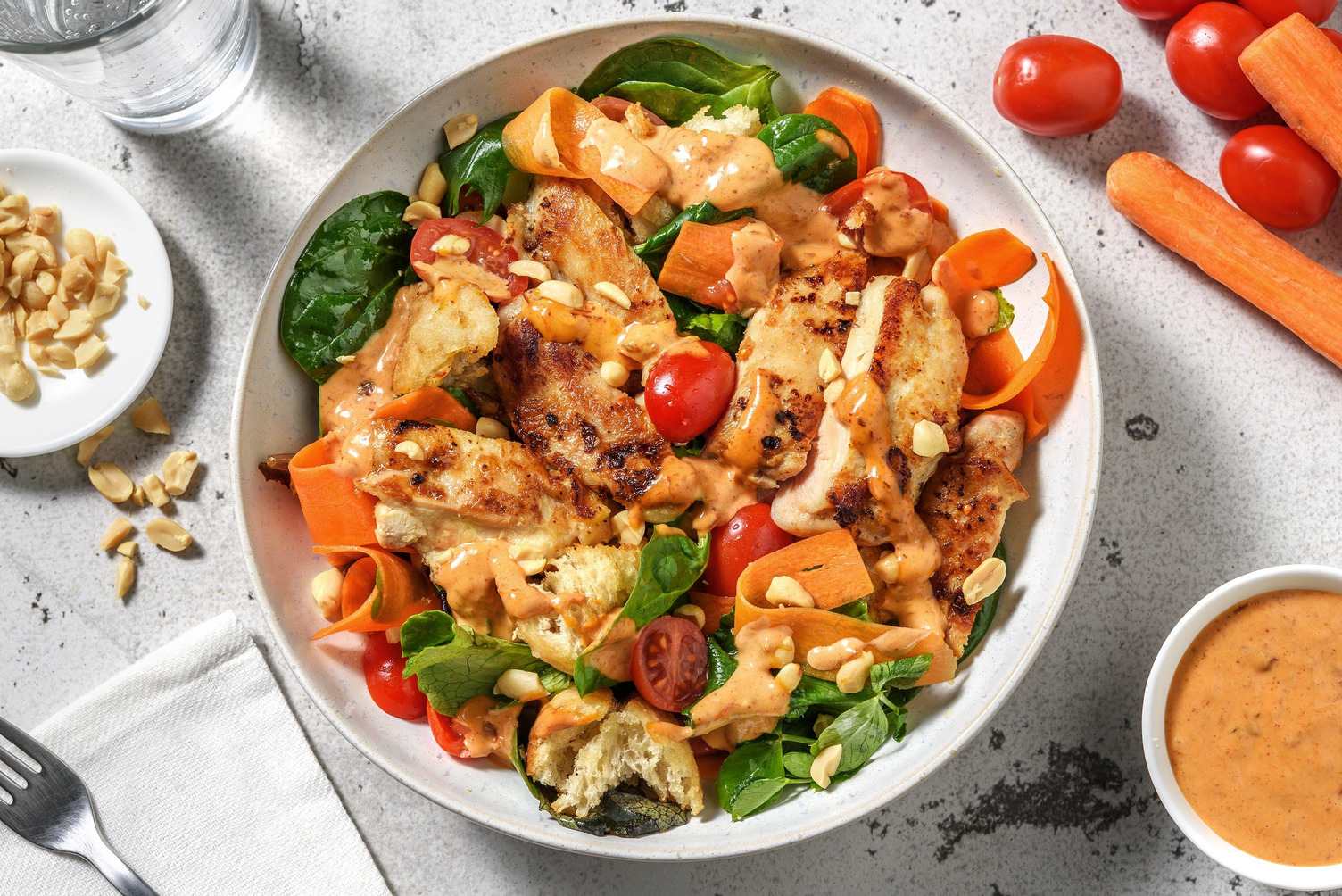 Lemongrass Chicken Bánh Mì Style Salad