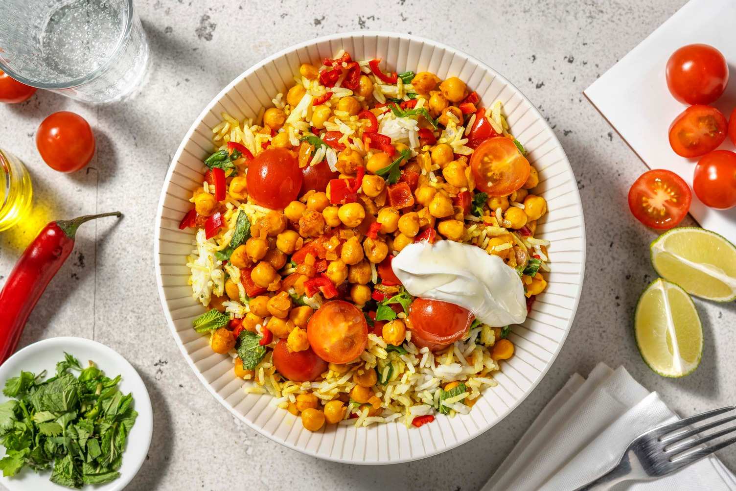 Salade indienne de pois chiches Chana