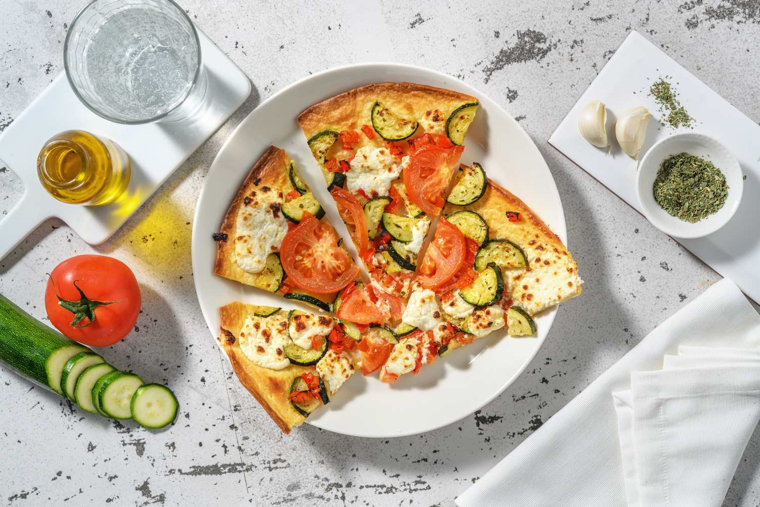 Tarte fine au chèvre & légumes d'été