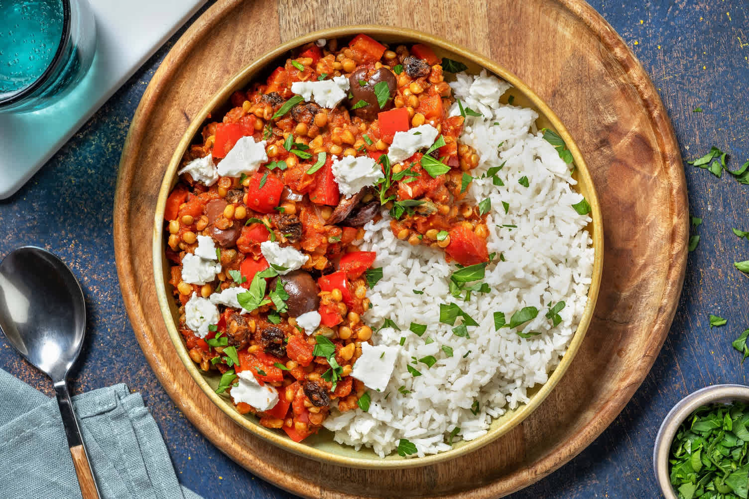 Vegetarische picadillo met linzen