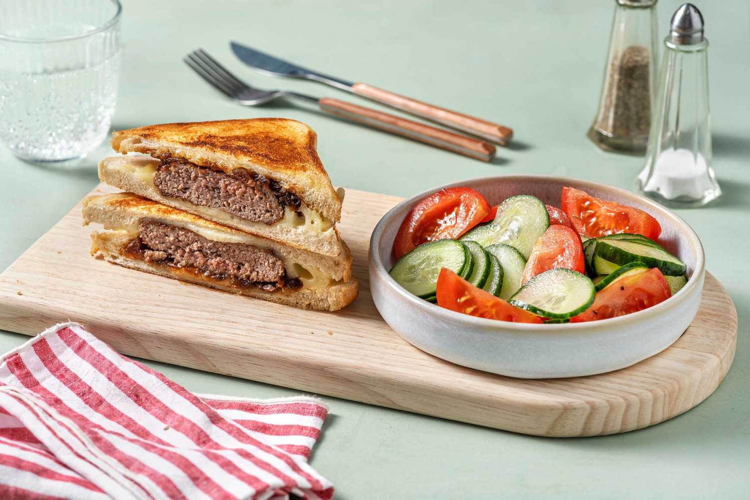 Patty melt : croque steak haché & cheddar