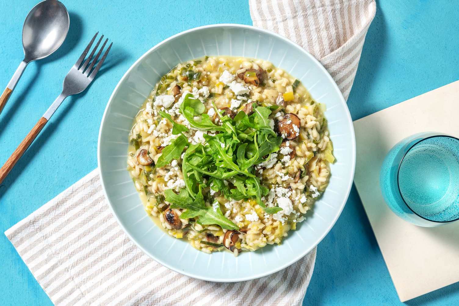 Paddenstoelen risotto met geitenkaas