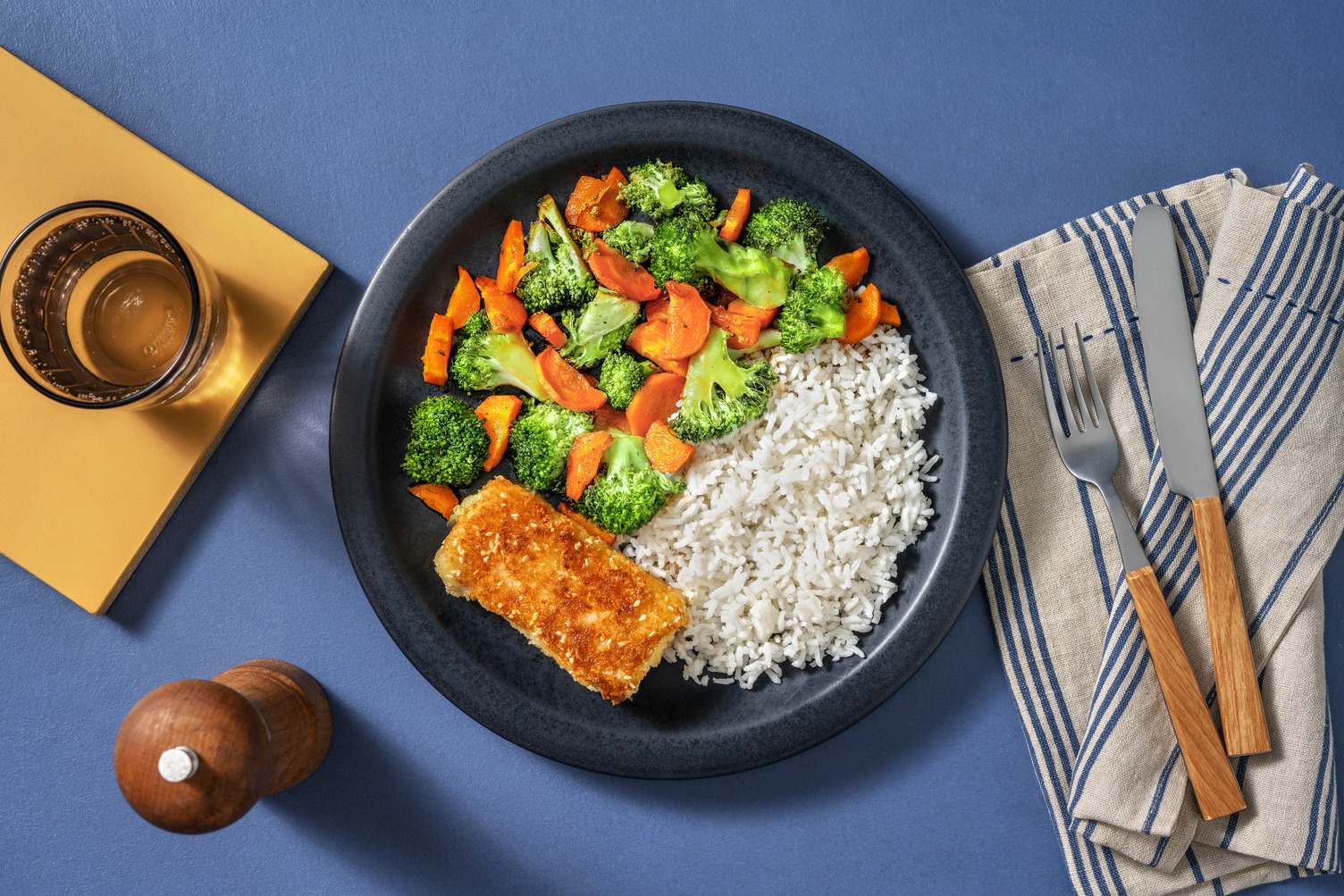 Cabillaud en croûte de sésame & riz basmati