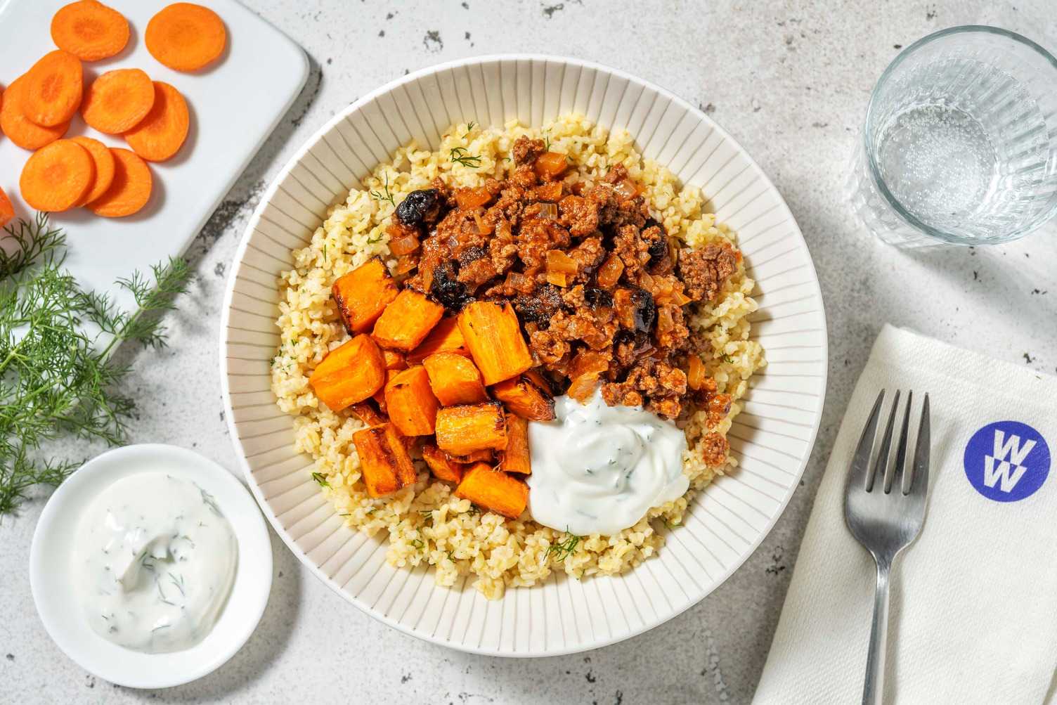 Chermoula Beef Stew and Herby Bulgur