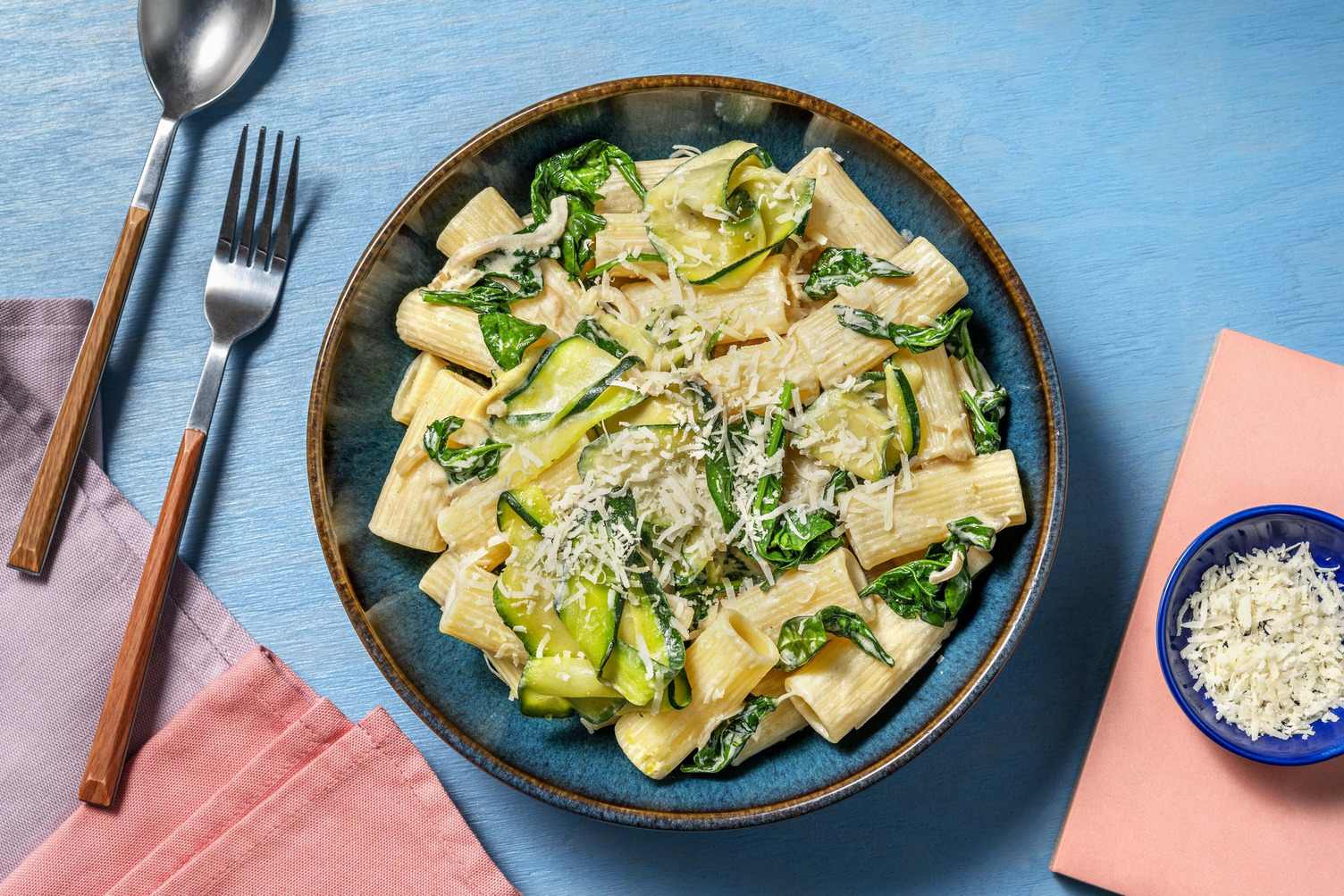 Creamy Citrus Chicken and Courgette Rigatoni