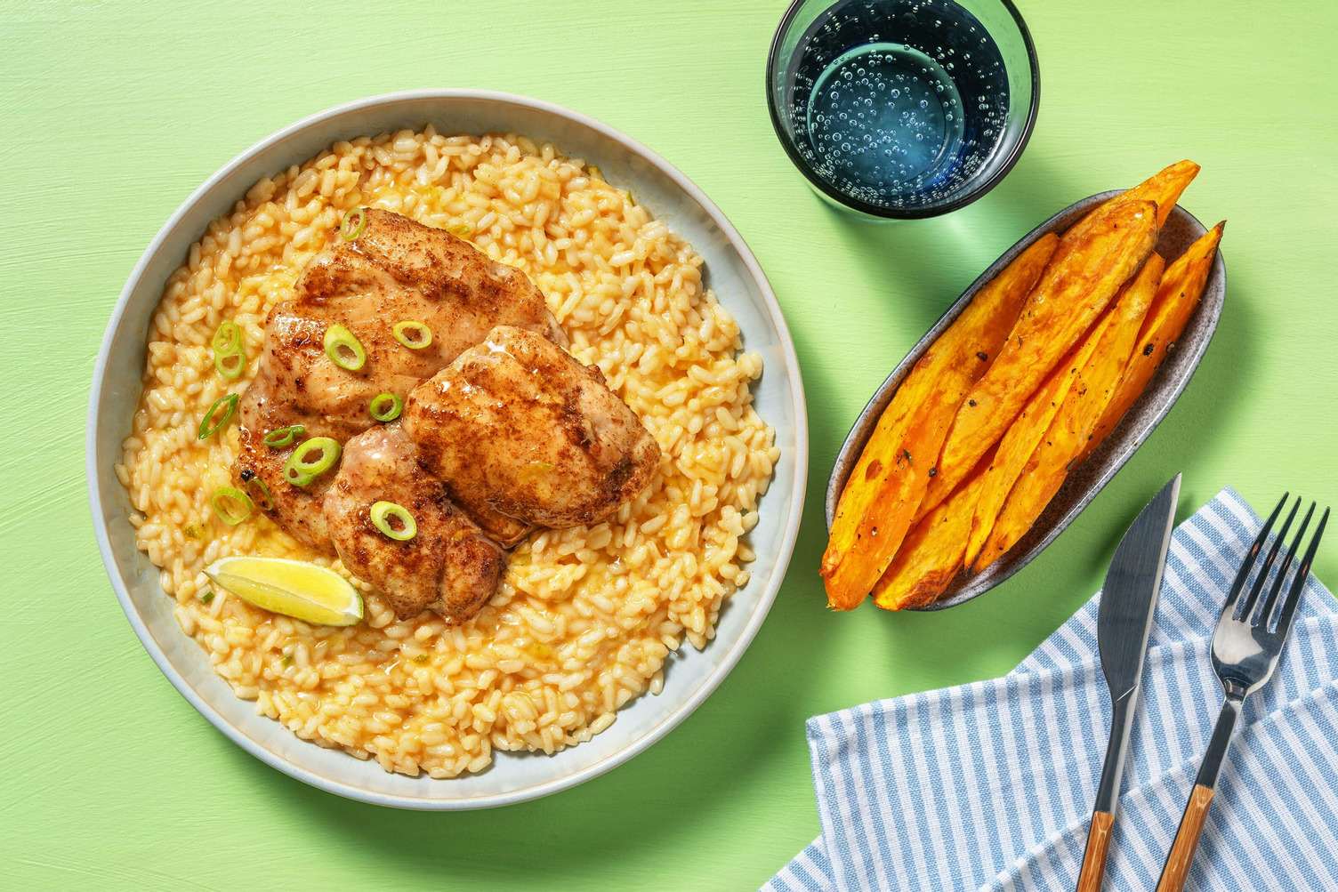 Pollo alla cubana con riso alla paprika