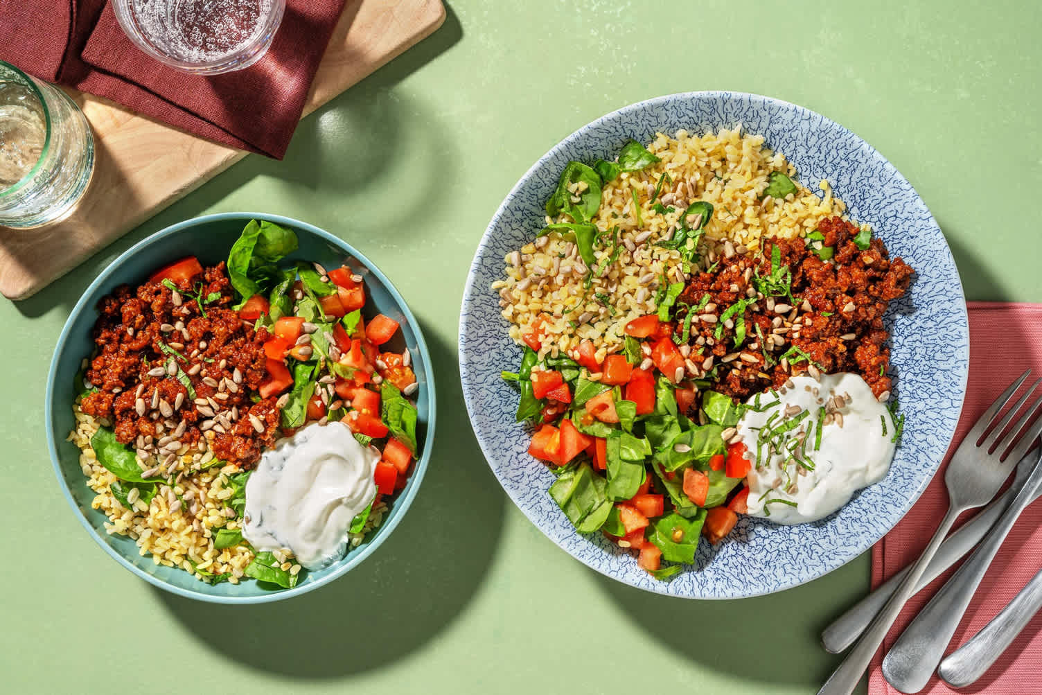 Kryddig nötfärsbowl