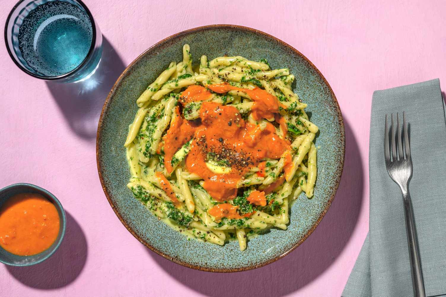 Trofie gustose al pesto di rucola 